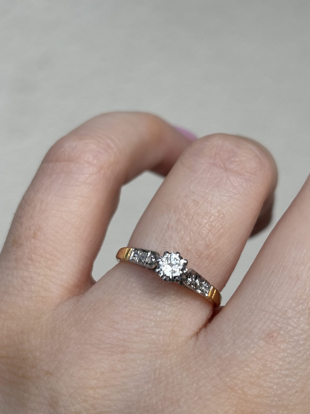 18ct Yellow Gold Diamond Solitaire view 2