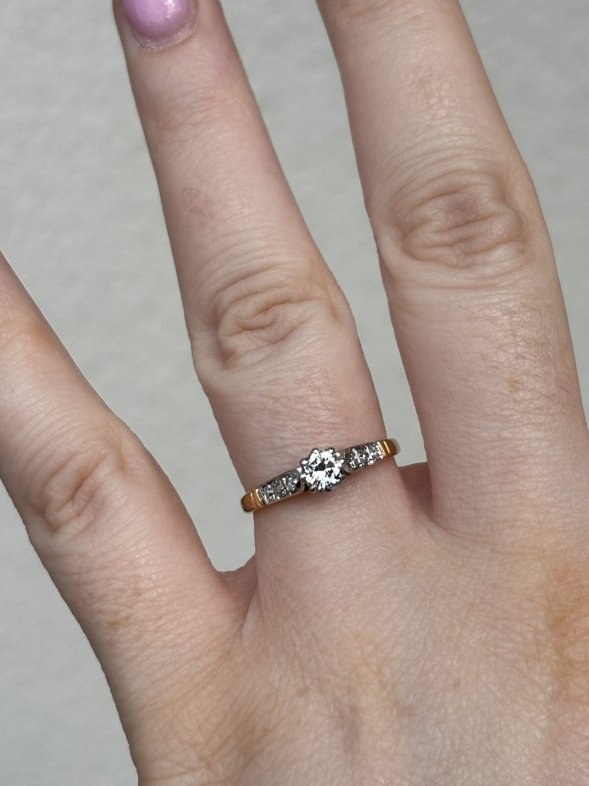 18ct Yellow Gold Diamond Solitaire view 4