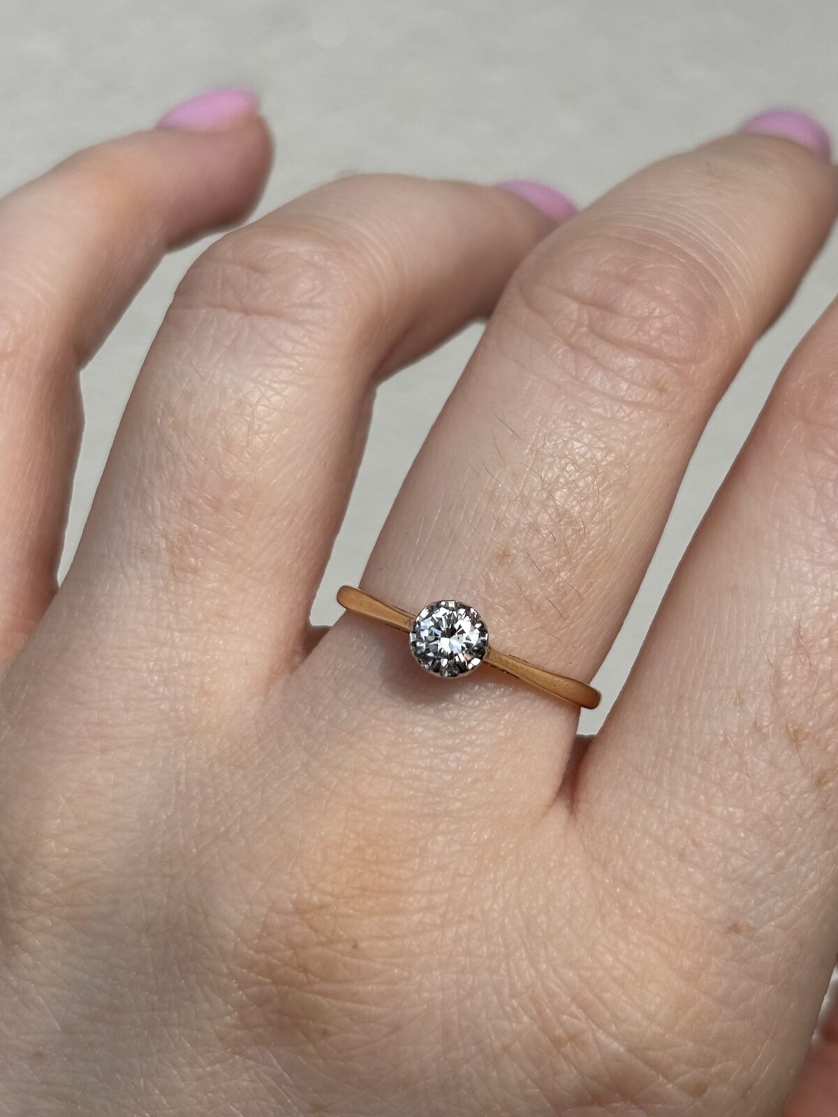 18ct Yellow Gold Diamond Solitaire view 4