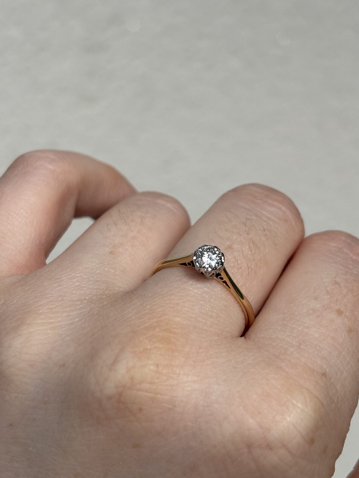 18ct Yellow Gold Diamond Solitaire view 3