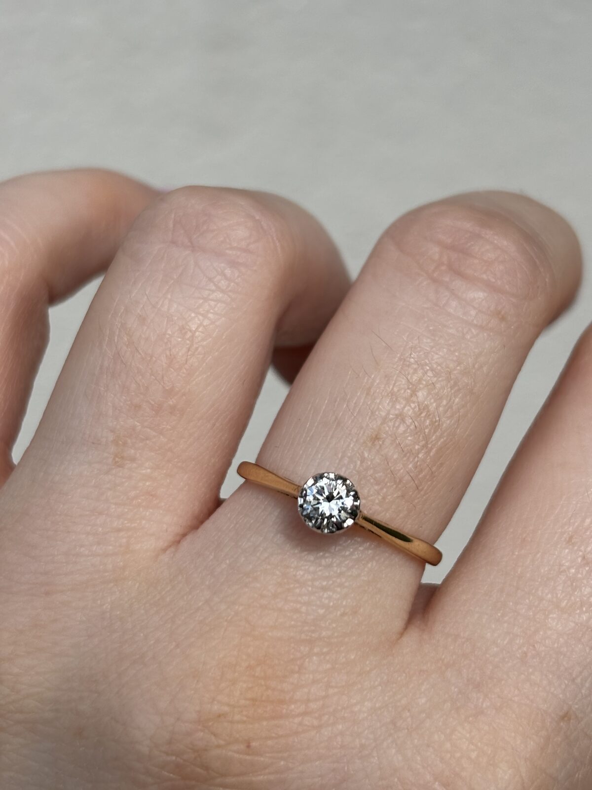 18ct Yellow Gold Diamond Solitaire view 2