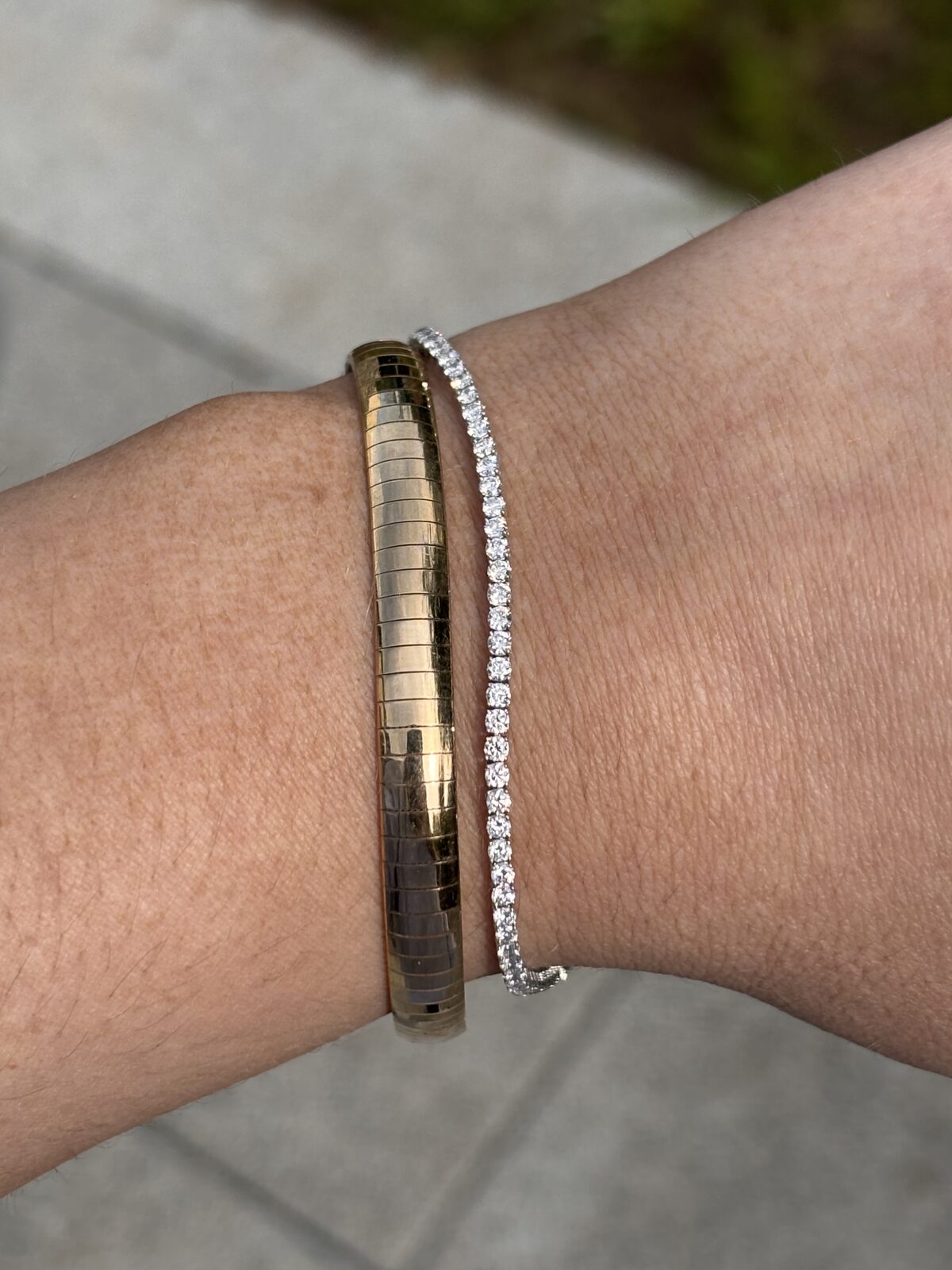 10ct White Gold Lab Diamond Tennis Bracelet view 4