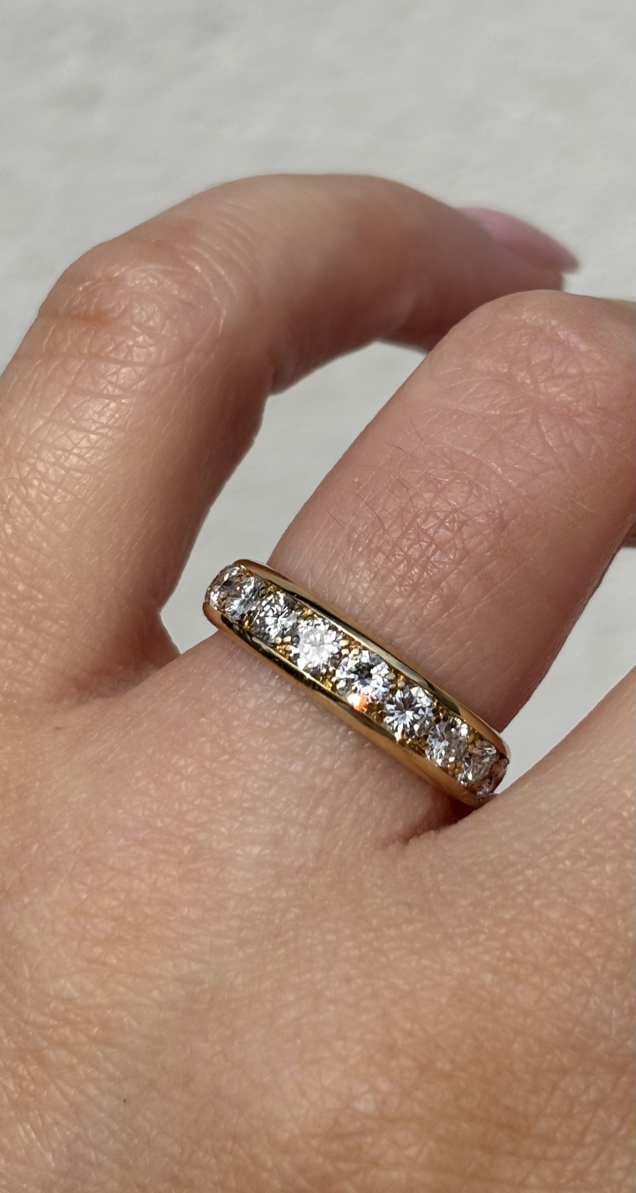 18ct Yellow Gold Diamond Half-eternity Ring view 3
