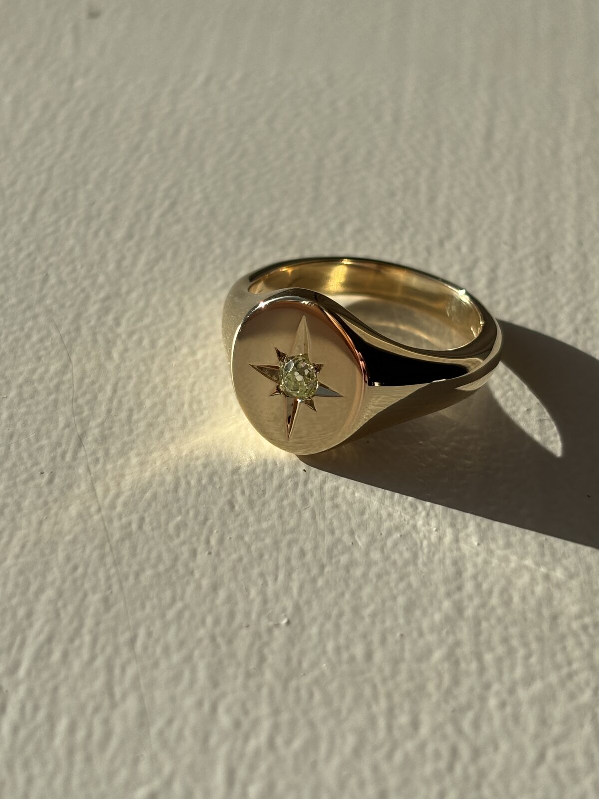 9ct Yellow Gold Bespoke Diamond Signet view 4