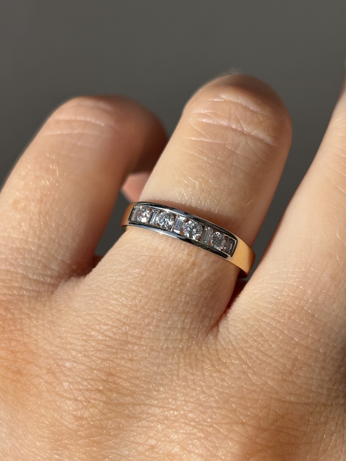 18ct Gold Diamond Band view 2