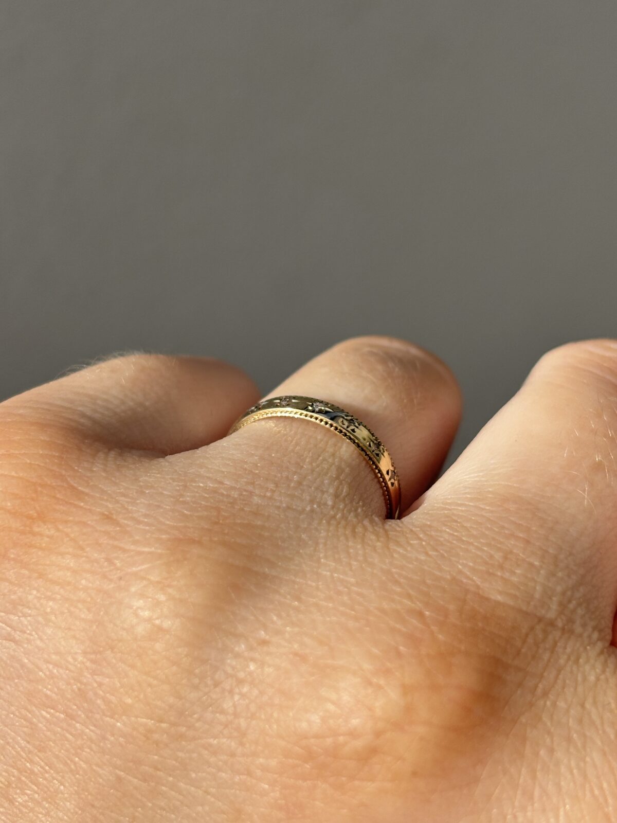 9ct Yellow Gold Diamond Band view 4